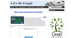 Desktop Screenshot of letsbefrugal.com