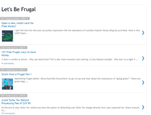 Tablet Screenshot of letsbefrugal.com